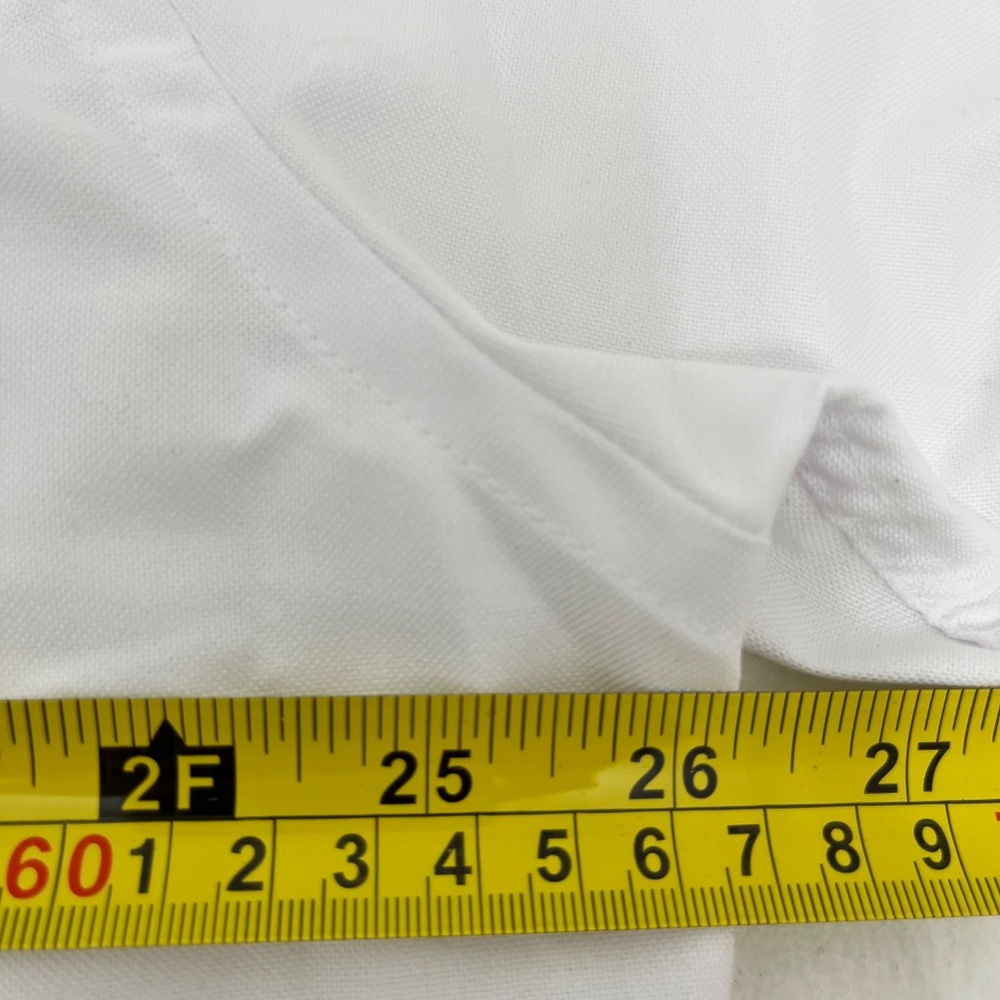 Van Heusen Mens 17.5 Button Down Shirt White Oeko Tex Regular‎ Fit Wrinkle Free - Picture 9 of 10